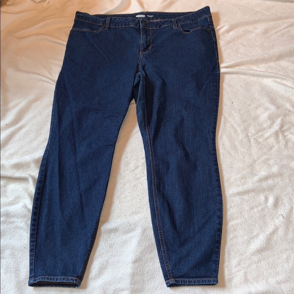 Old Navy Super Skinny Jeans SIZE 18 PLUS SHORT LENGTH darkdenim stretch FAVORITE